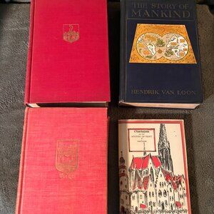 Lot of 4 HENDRIK VAN LOON Books: Lives, Mankind, Arts & The Mystery of Print